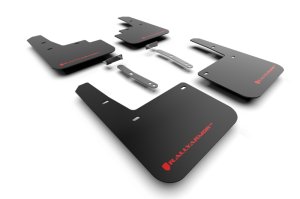 Hyundai Kona N-Line Mud Flap Kit - Rally Armor - UR, Red Logo - Black - `22-`23 Hyundai Kona N-Line Mud Flap Kit - Rally Armor - UR, Red Logo - Black - `22-`23